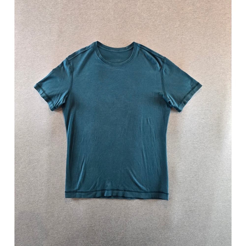 Lululemon Zeroed In T Shirt Mens Medium Teal Green Short Sleeve Athletic Crew